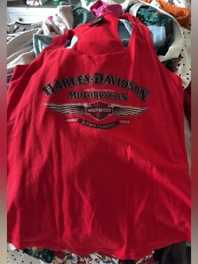 Women’s Harley Davidson racer back tank red large